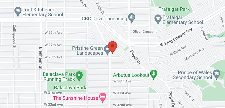 map of 2889 W 28TH AVENUE